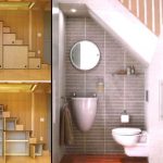 tiny house bathroom under stair idea