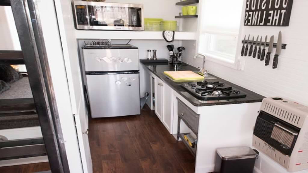 Image of: tiny house kitchen ideas in white color