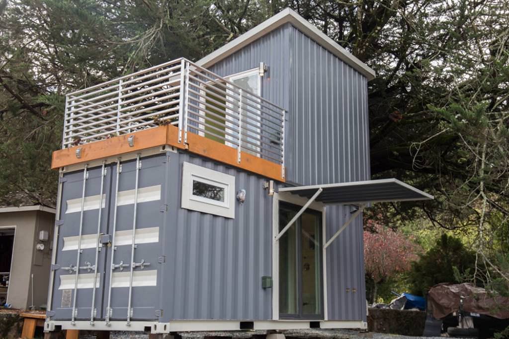 two story shipping tiny house