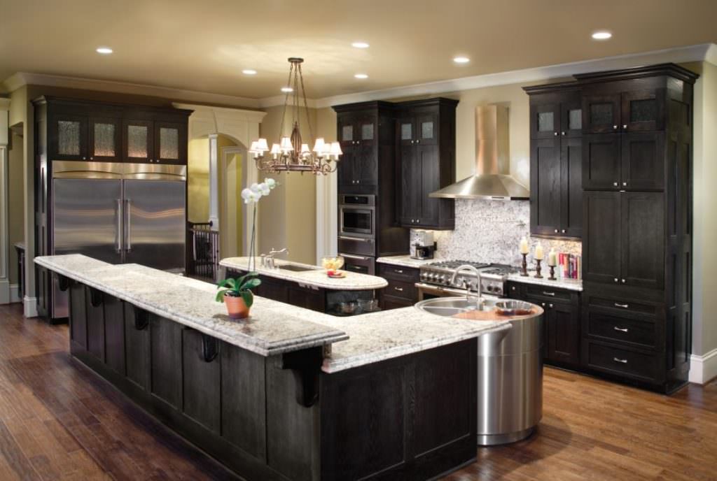 Image of: Home Depot Kitchen Cabinets Clearance Dark Color