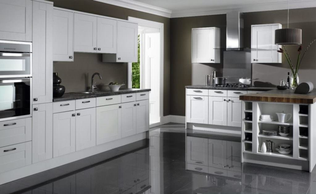 Image of: Elegant Home Depot Kitchen Cabinets White