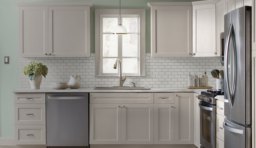 Image of: Home Depot Kitchen Cabinets Design White Color