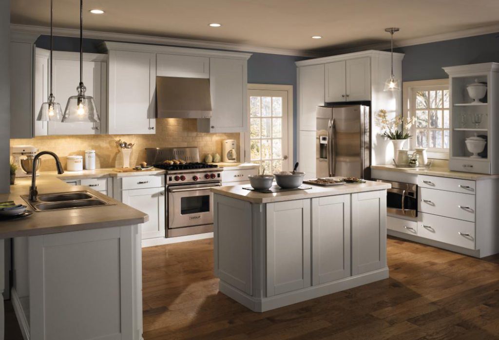 Image of: Home Depot Kitchen Cabinets White With Country Design