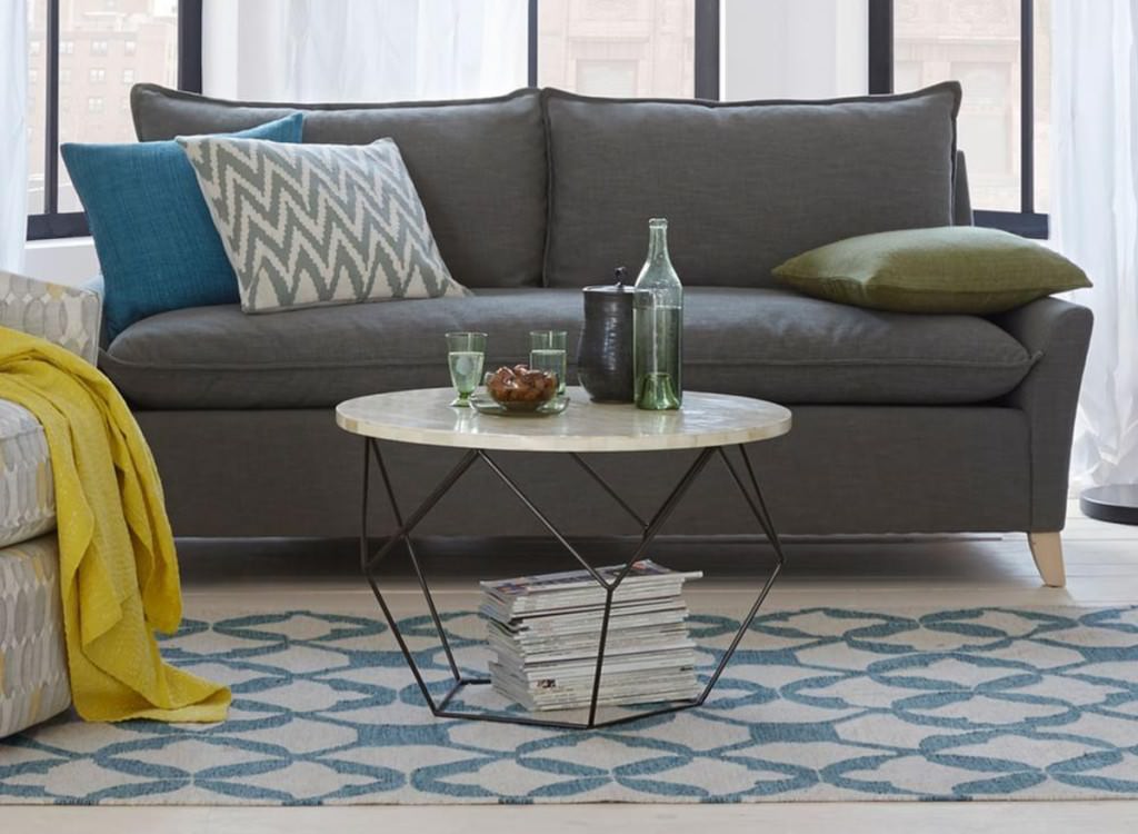 Image of: West Elm Coffee Table Marble