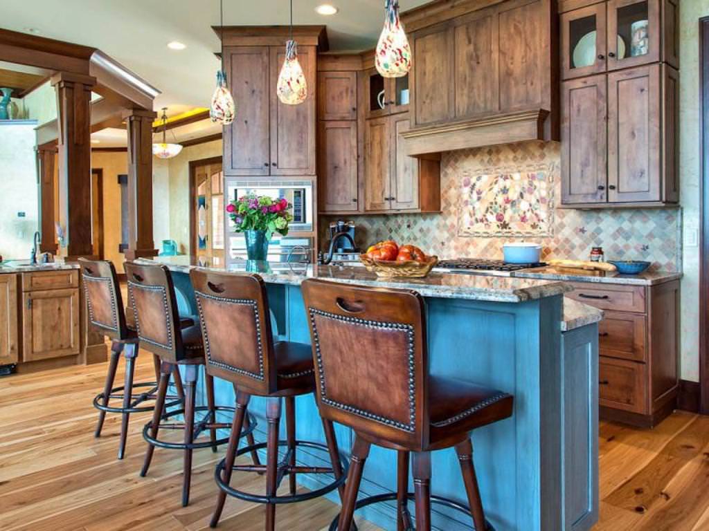 Image of: kitchen island with 4 stools