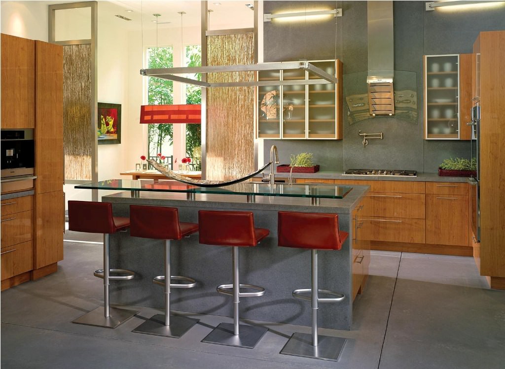 Image of: kitchen island with stools idea