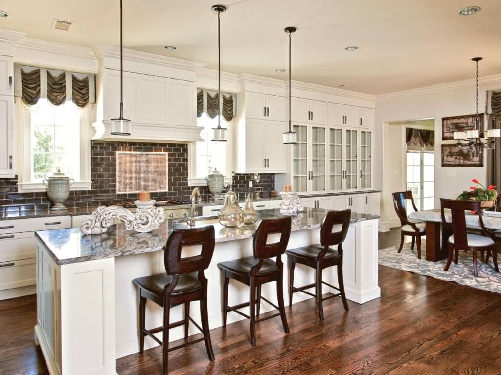 Image of: kitchen island with stools style