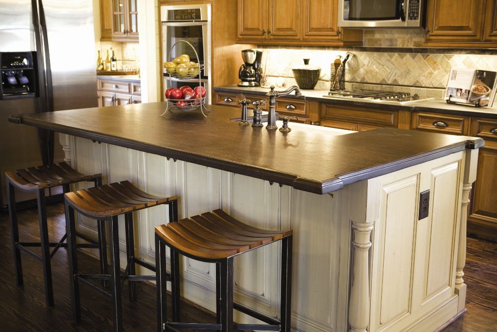 Image of: kitchen island with stools underneath
