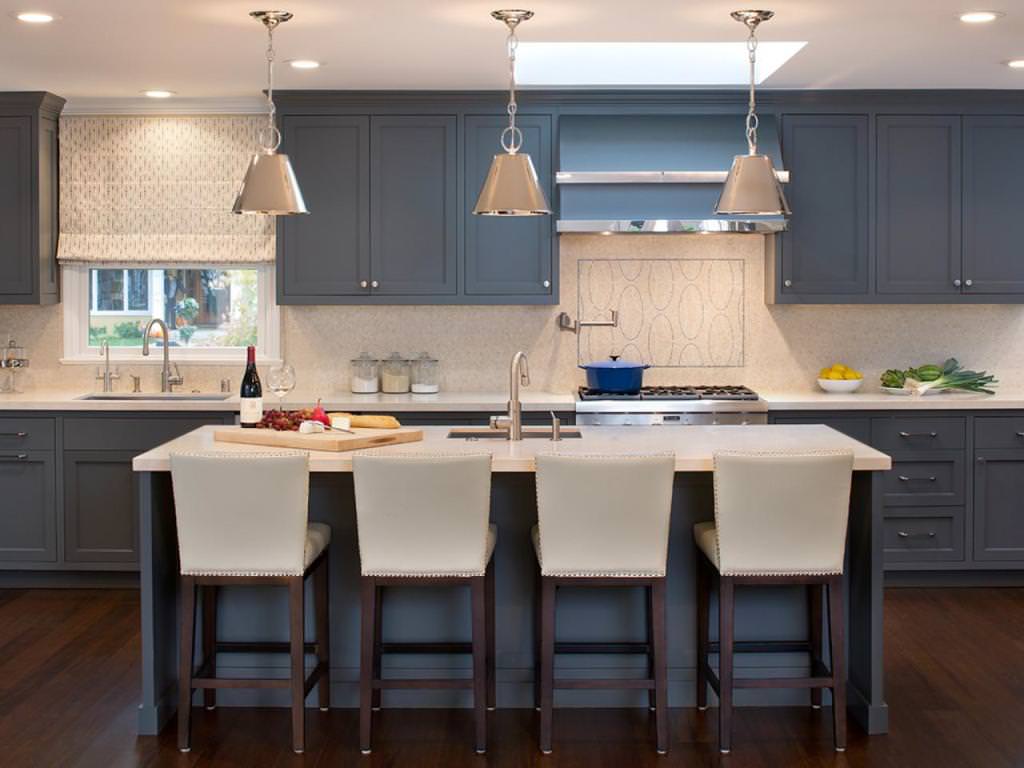 Image of: kitchen island with stools