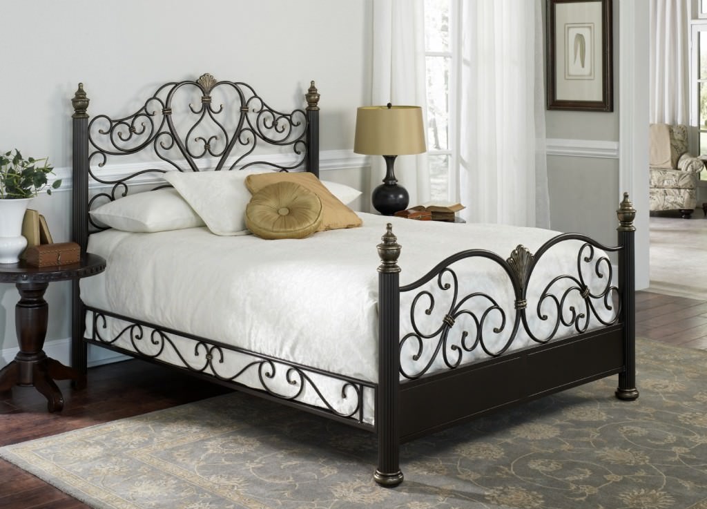 Image of: antique wrought iron bed