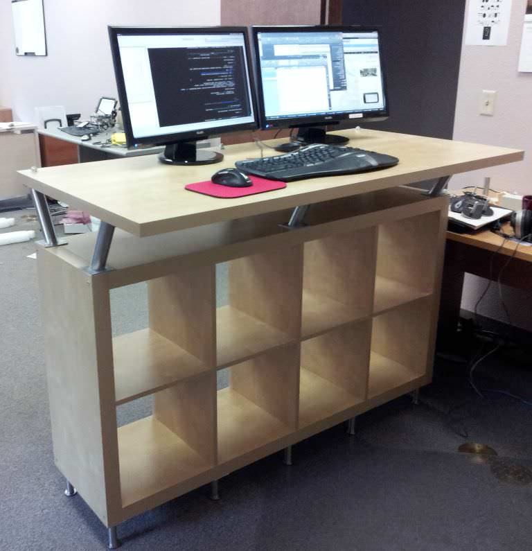 Image of: ikea standing desk hack design