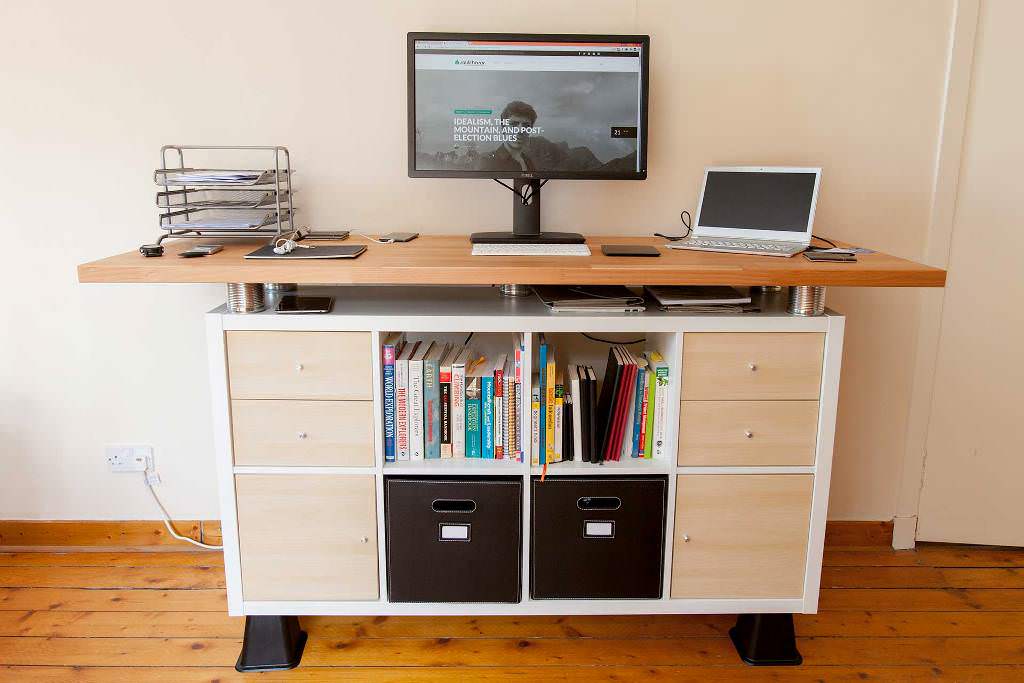 Image of: ikea standing desk hack for sale