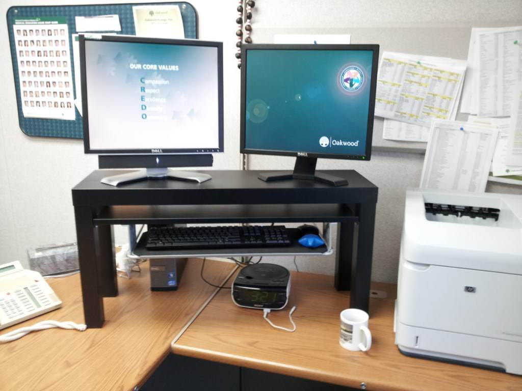 Image of: ikea standing desk hack idea