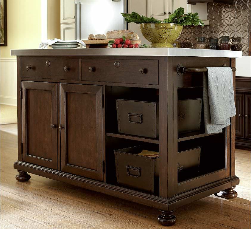 Image of: industrial kitchen island with storage