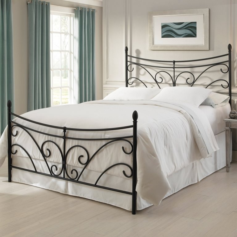 Image of: iron bed frame dimension