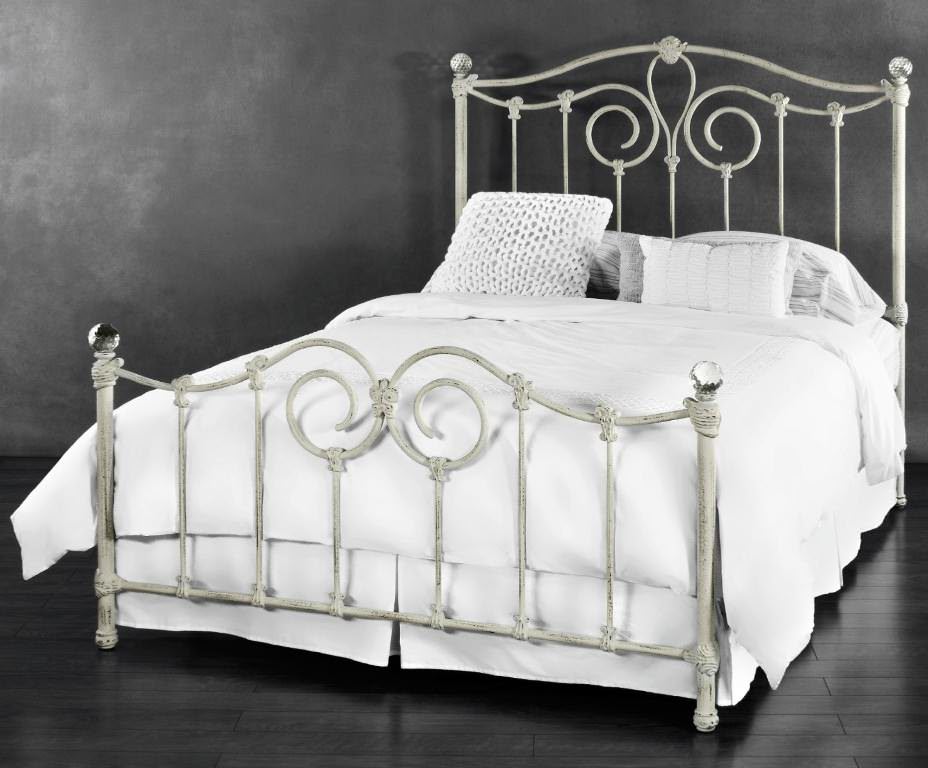 Image of: wrought iron bed frame queen