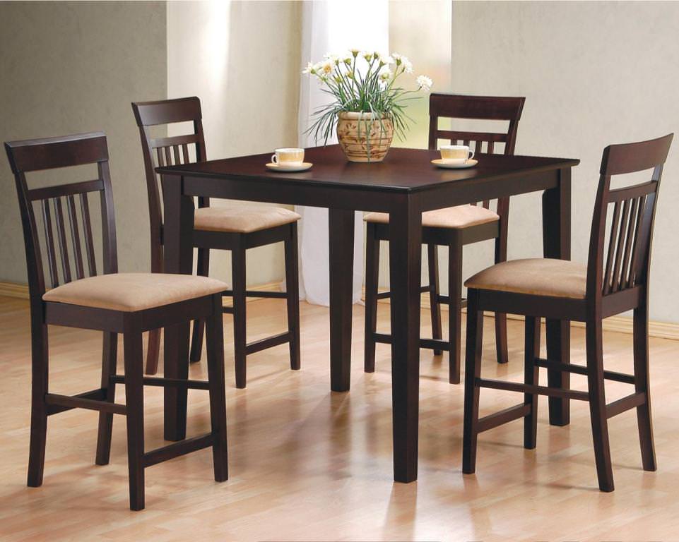 Image of: 4 piece counter height dining set