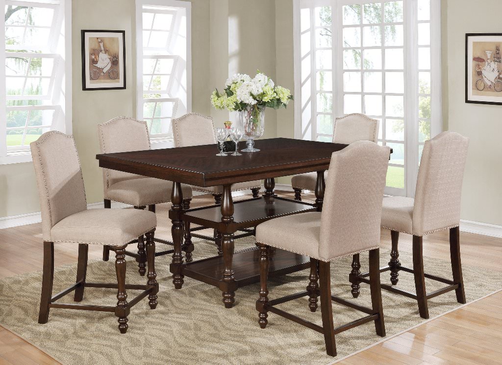 Image of: 6 piece counter height dining set