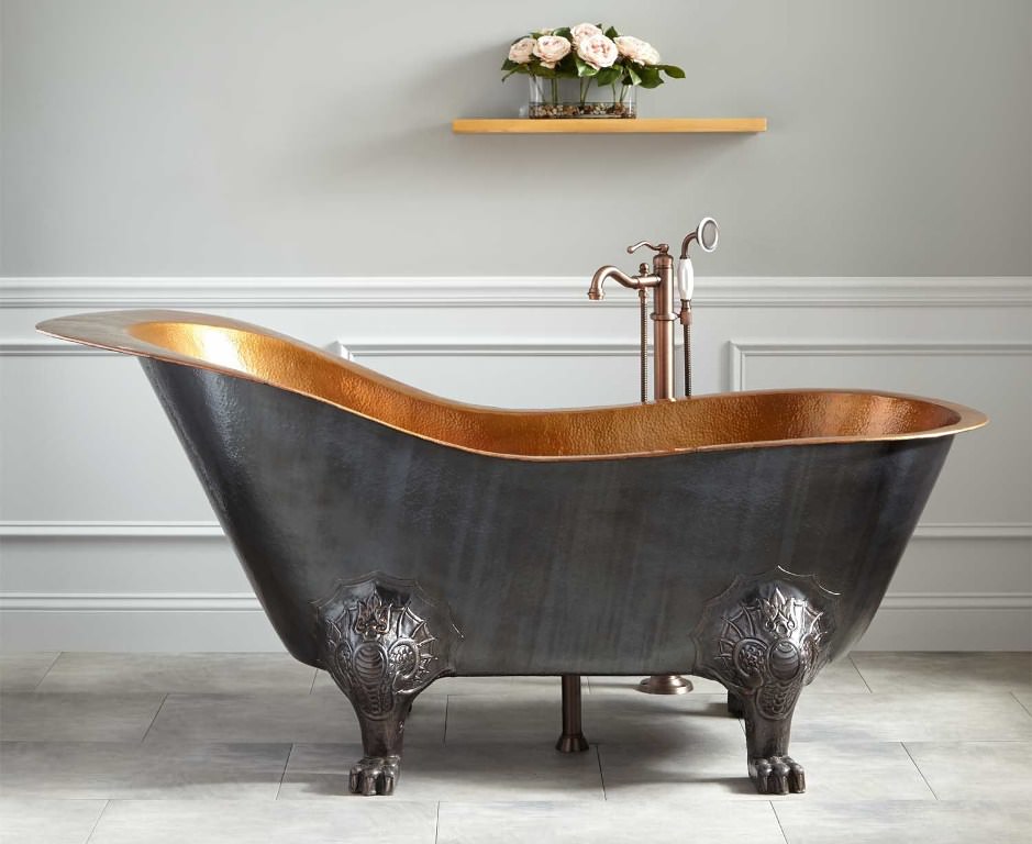 Image of: antique copper bathtub