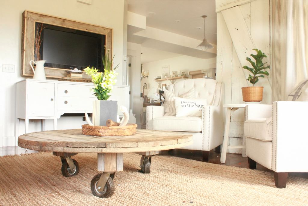 Image of: cheap coffee tables with wheels