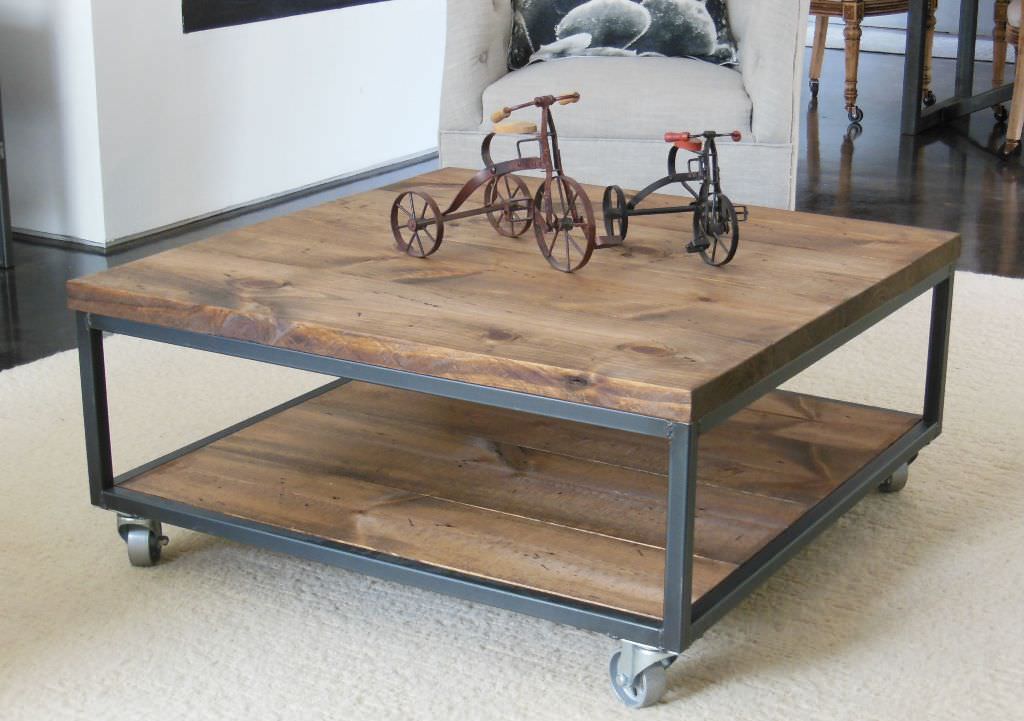 Image of: coffee table with wheels idea