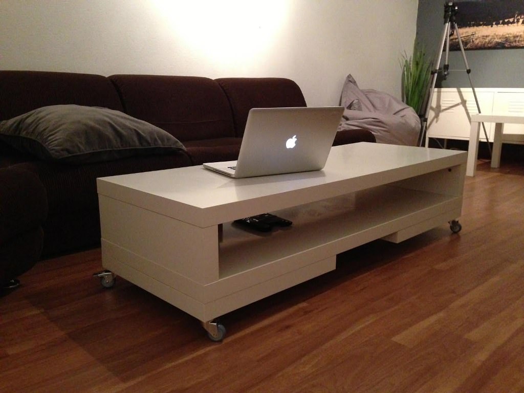 Image of: coffee table with wheels picture