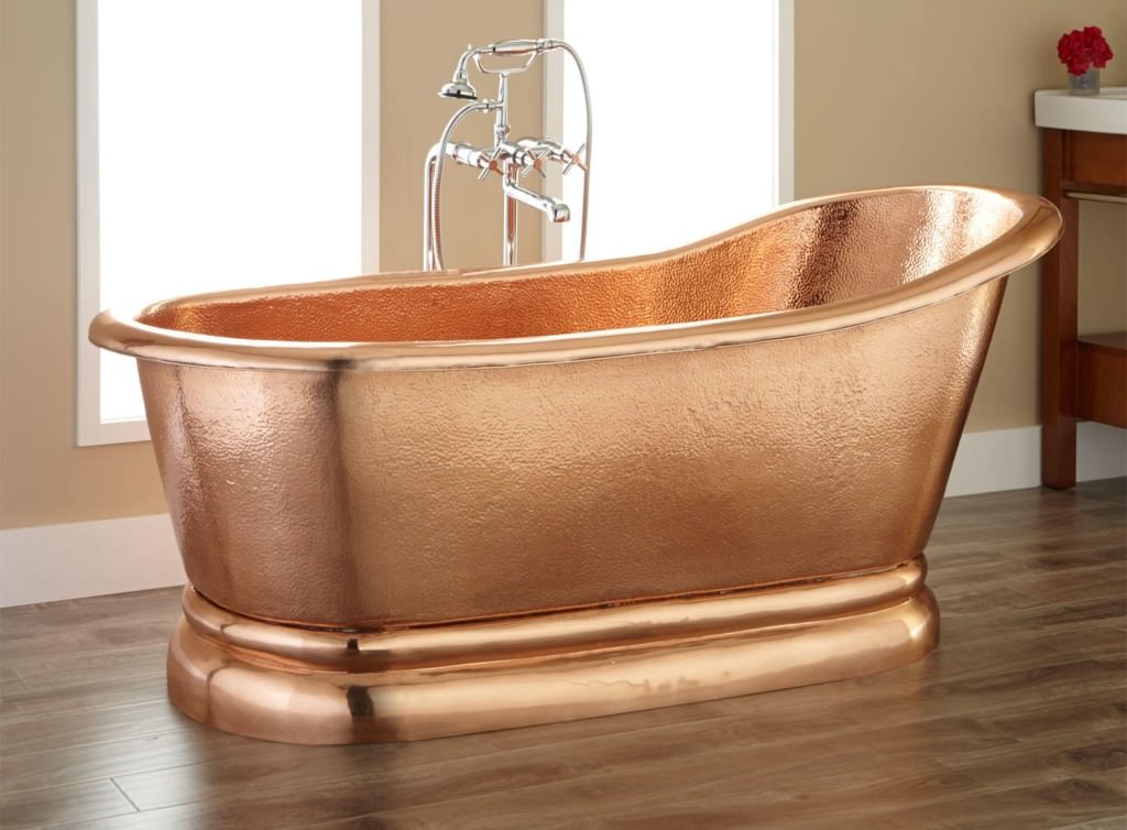 Image of: copper bathtub