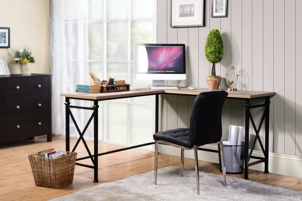 Image of: corner computer desk with hutch