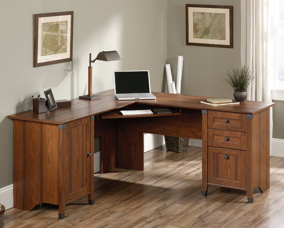 Image of: corner desk with storage