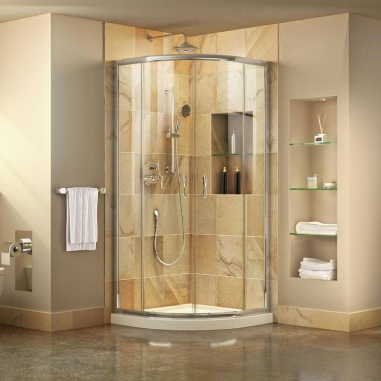 Image of: corner shower stalls for small bathrooms