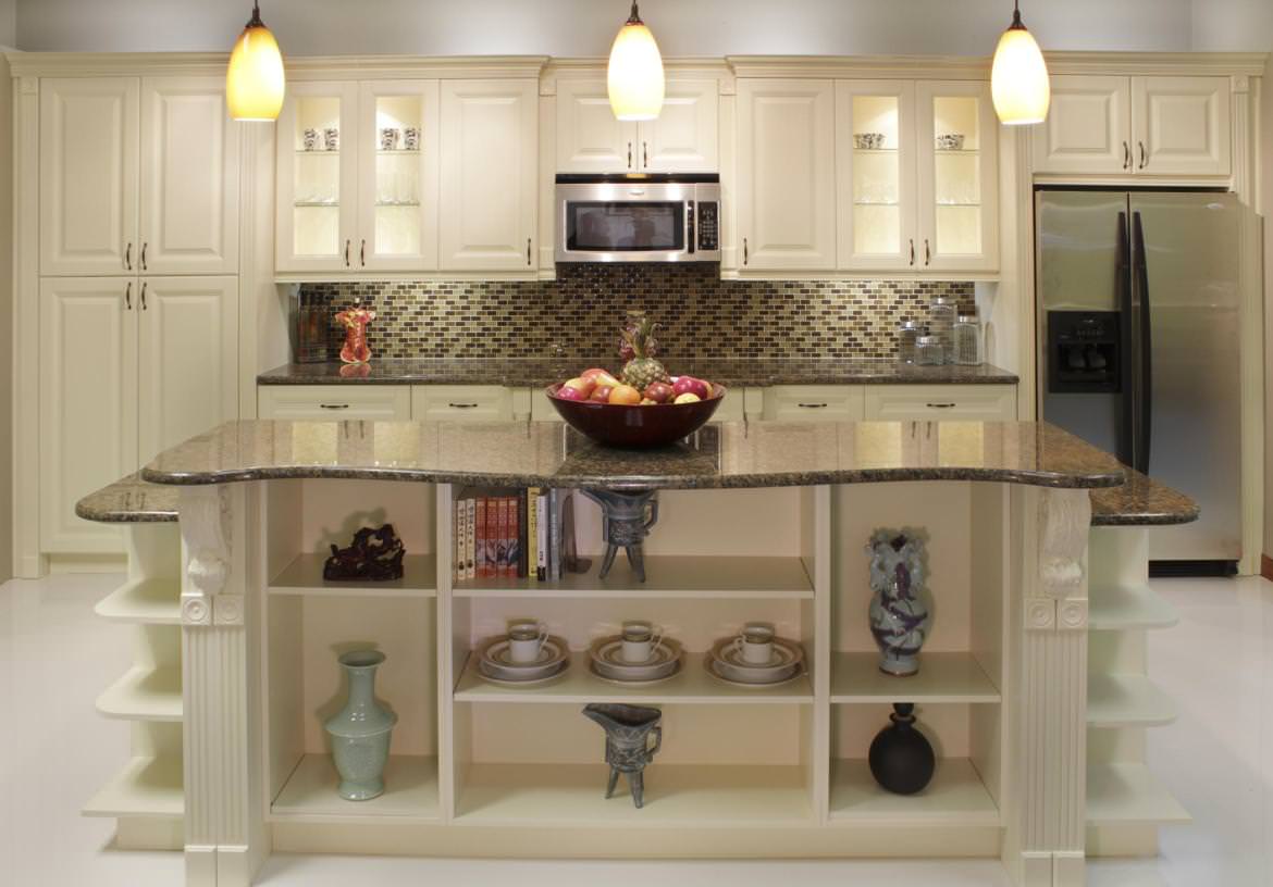 Image of: cream kitchen cabinets style