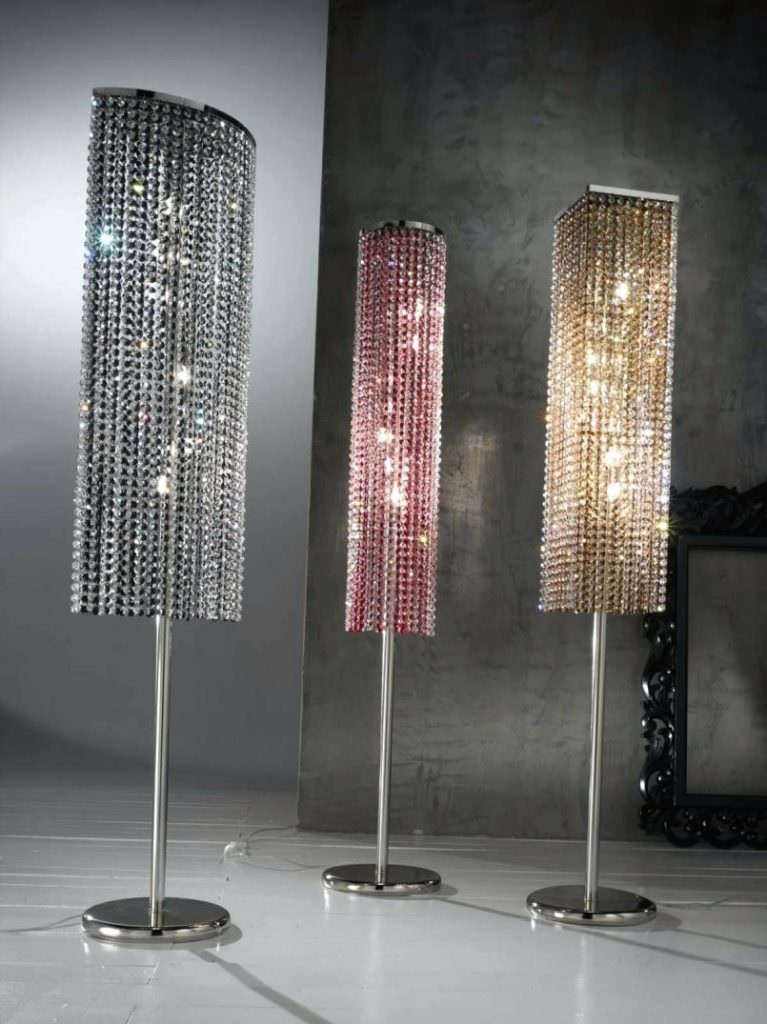 crystal chandelier floor lamp