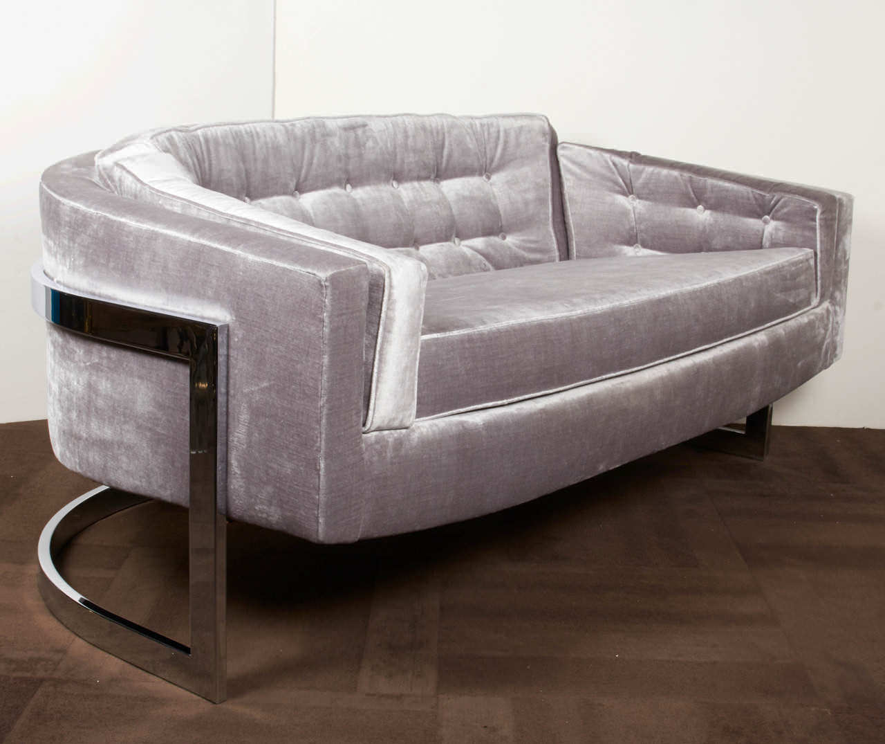 Image of: curved loveseat cuddle couch