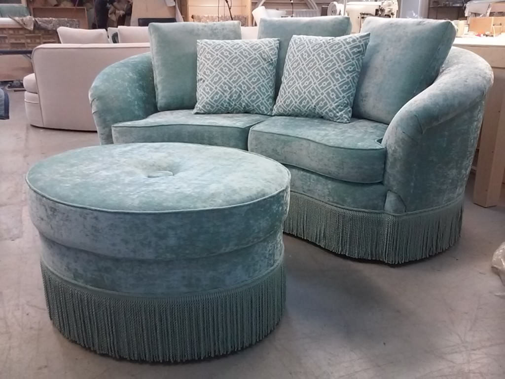 Image of: curved loveseat idea