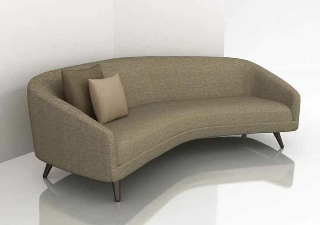 Image of: curved loveseat style