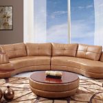 curved loveseat with ottoman