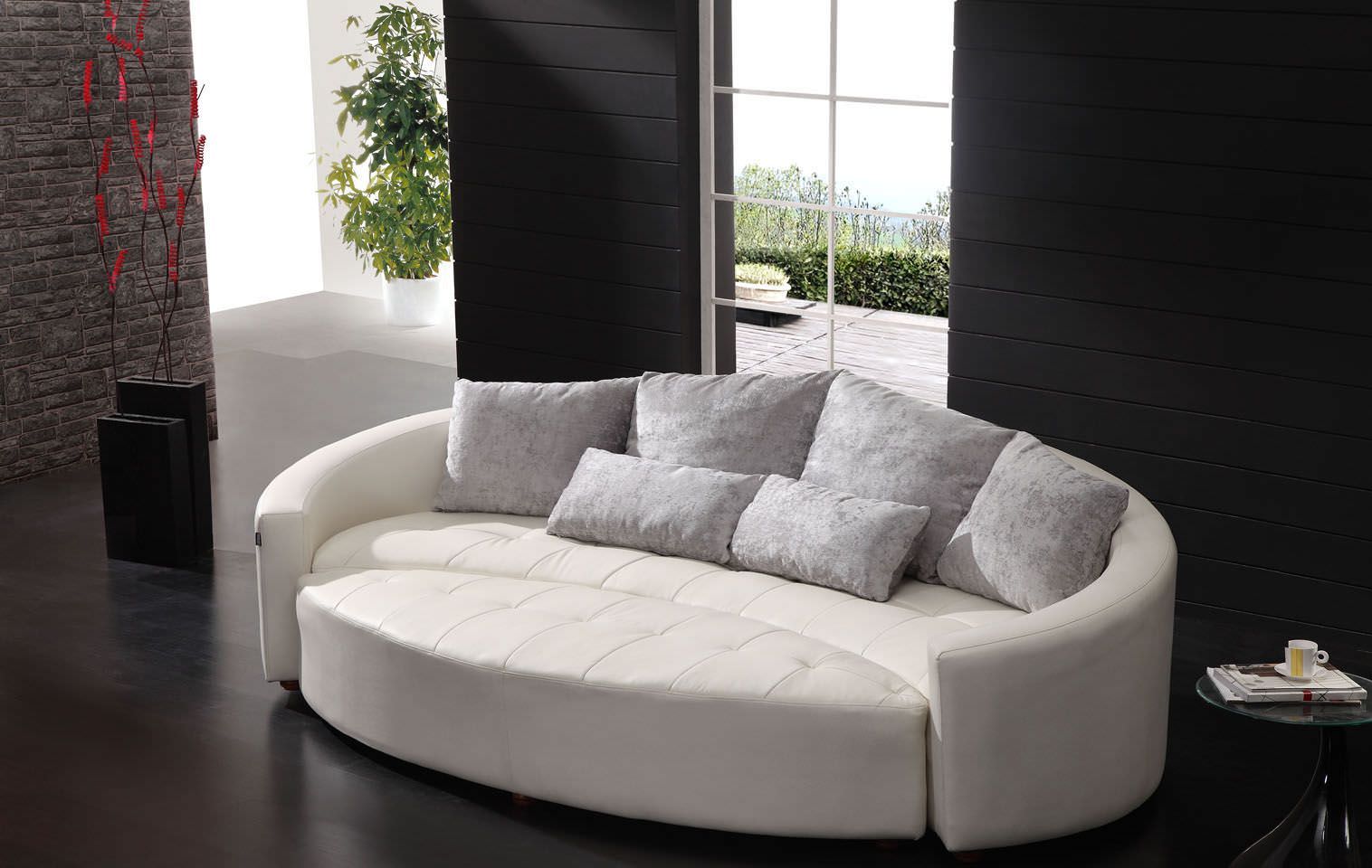 Image of: curved loveseats for sale