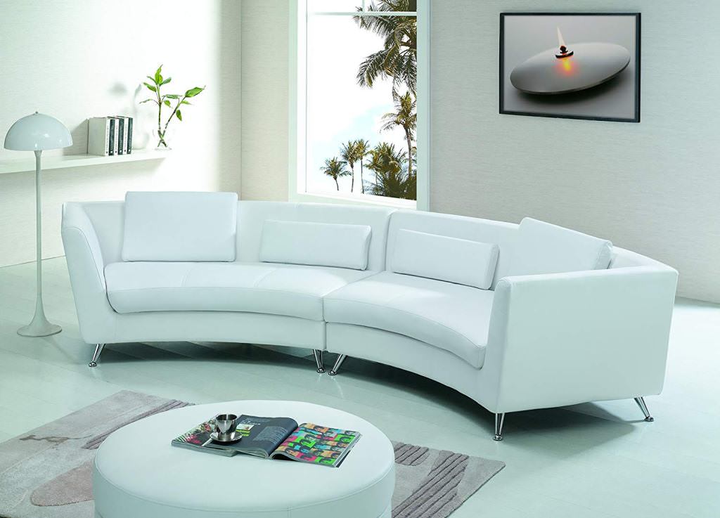 Image of: curved sectional sofa design