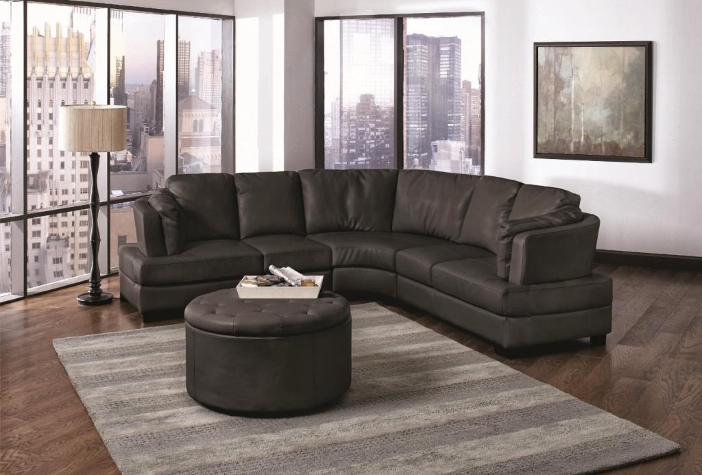 Image of: curved sectional sofa recliner
