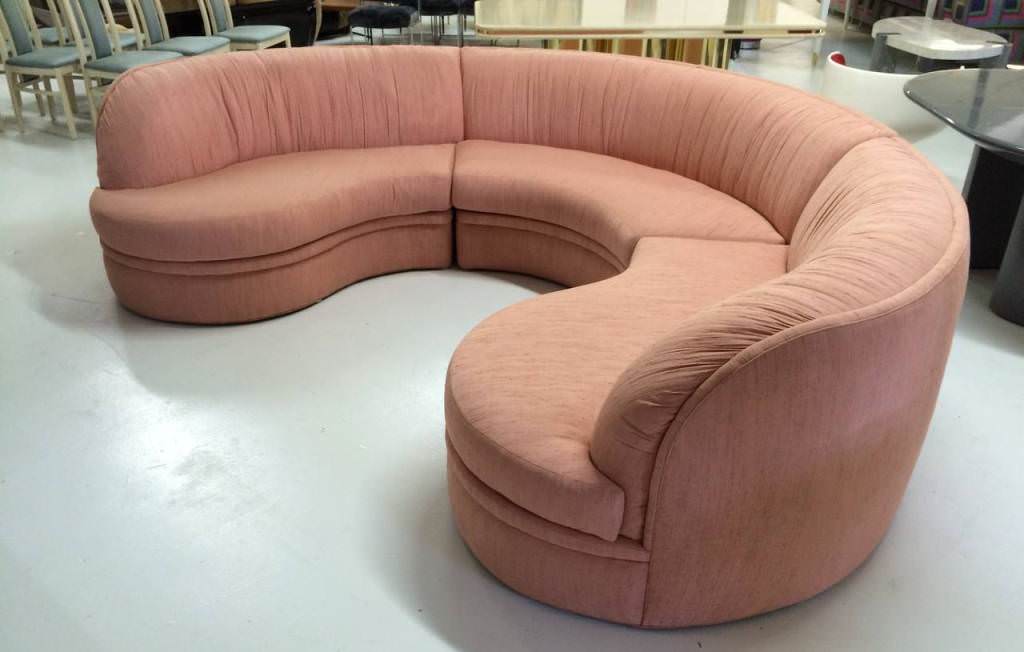 Image of: curved sectional sofa
