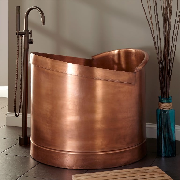 Image of: free standing copper tubs