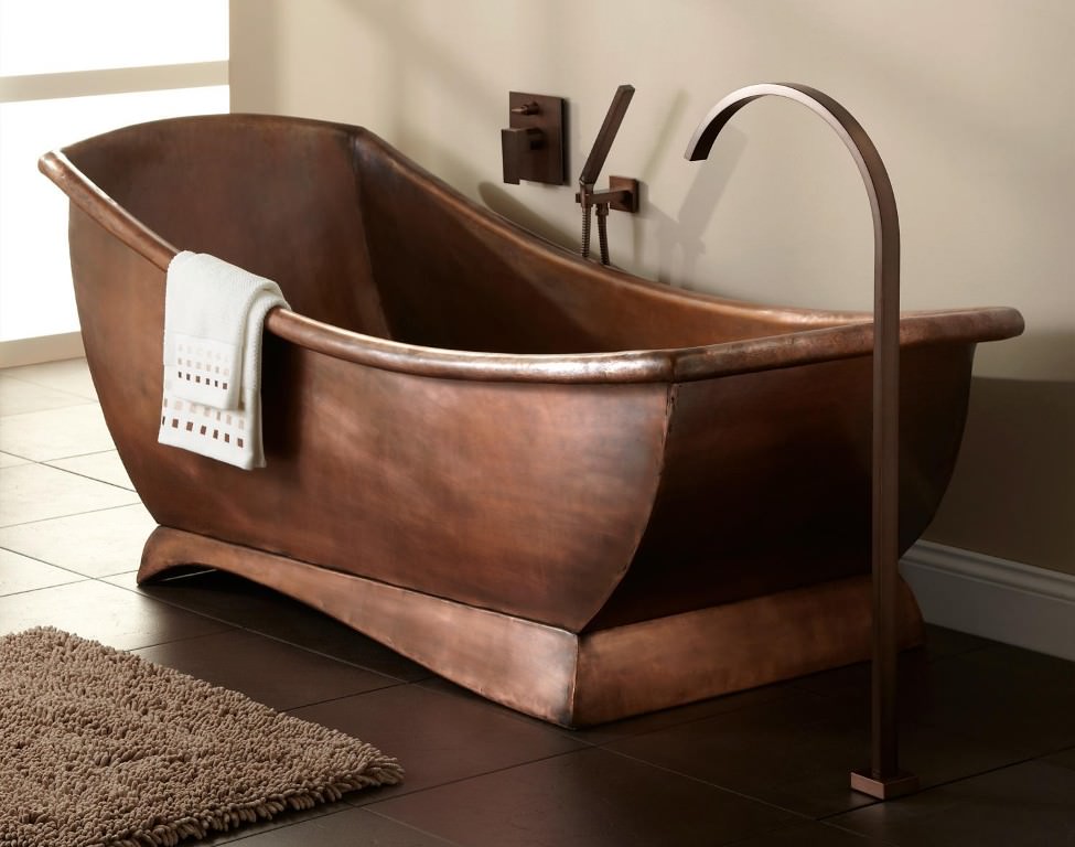 Image of: kohler copper bathtub