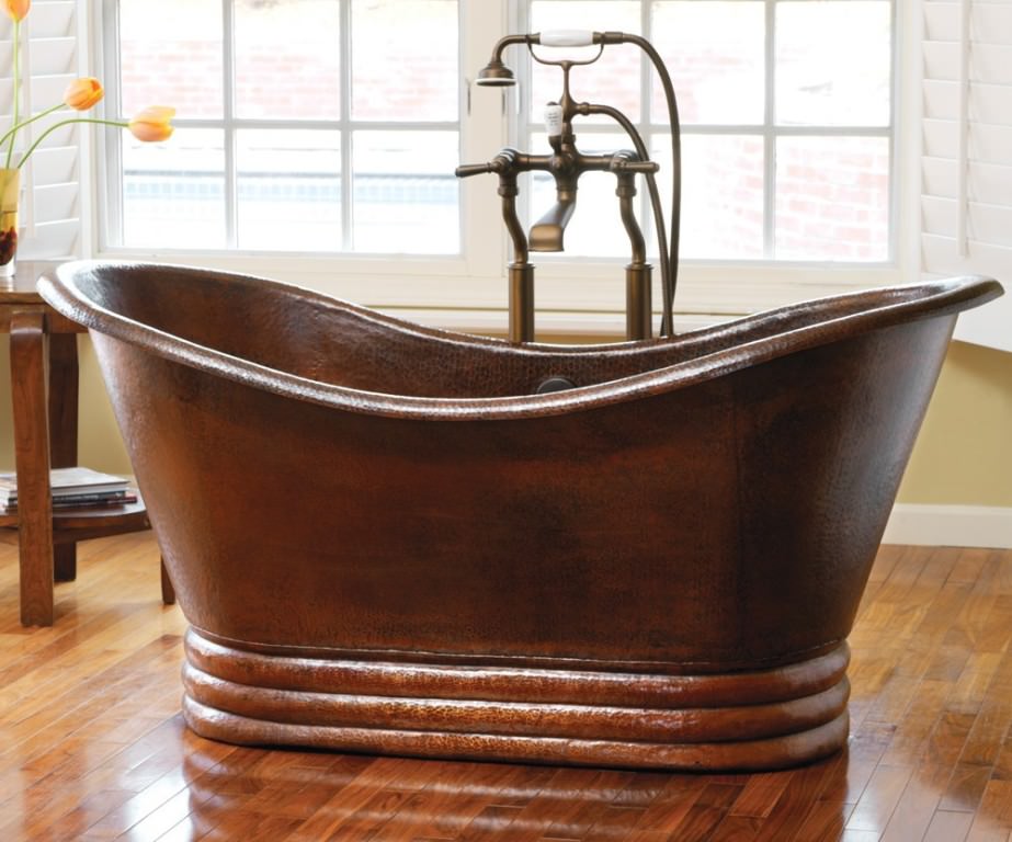 Image of: outdoor copper tub