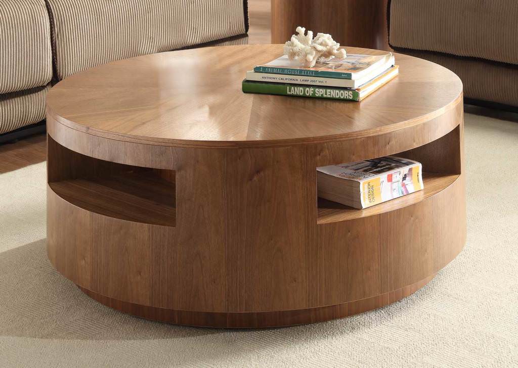 Image of: round coffee table with wheels