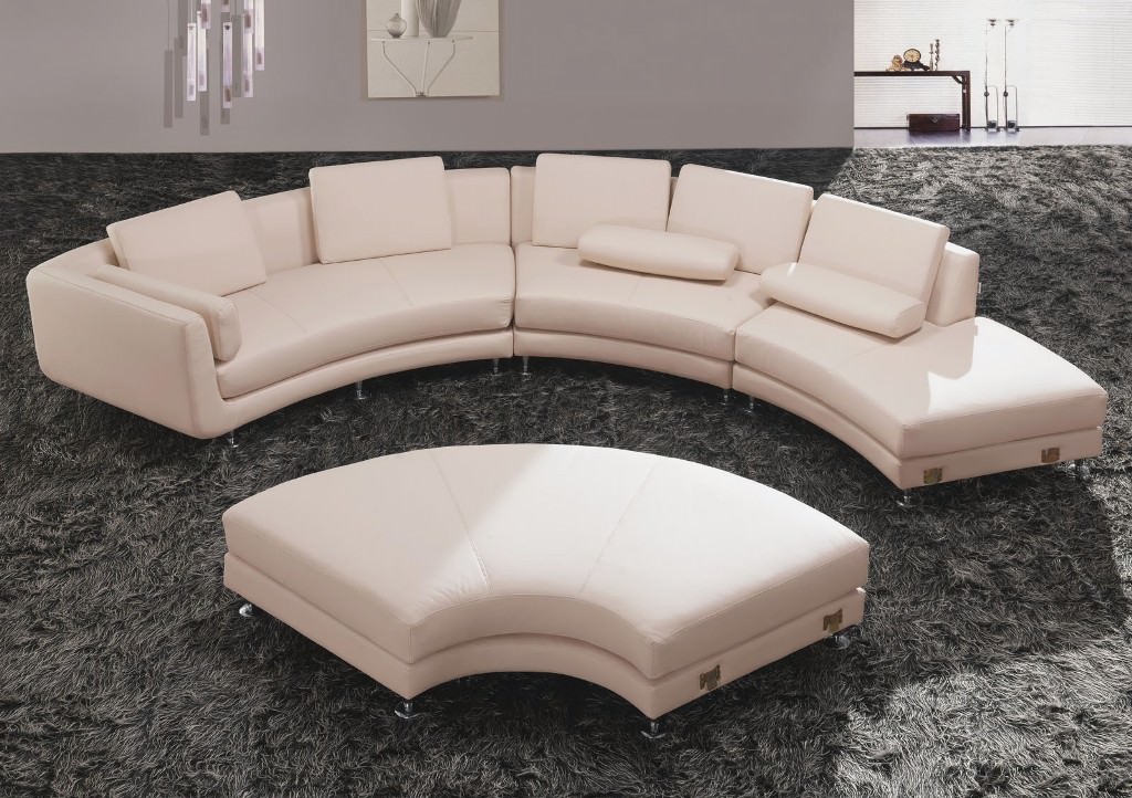 Image of: small curved sectional sofa
